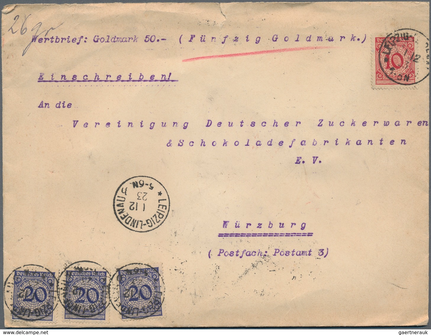 30014 Deutsches Reich - Inflation: 1923, HOCHINFLATION, ursprünglicher Posten mit über 200 Briefen einer F