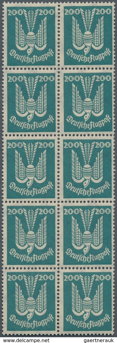 30016 Deutsches Reich - Weimar: 1924, Flugpost Holztaube, Zehn Komplette Serien In Einheiten, Postfrisch. - Ongebruikt