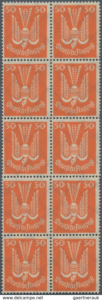 30016 Deutsches Reich - Weimar: 1924, Flugpost Holztaube, zehn komplette Serien in Einheiten, postfrisch.