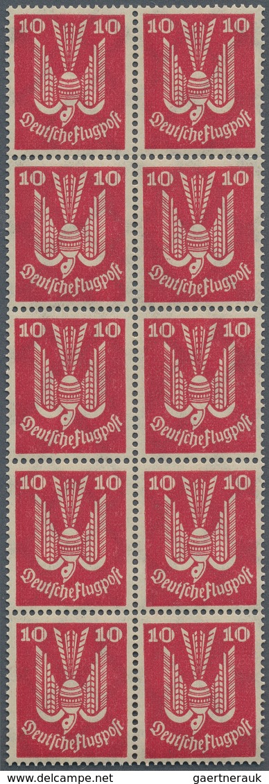 30016 Deutsches Reich - Weimar: 1924, Flugpost Holztaube, zehn komplette Serien in Einheiten, postfrisch.