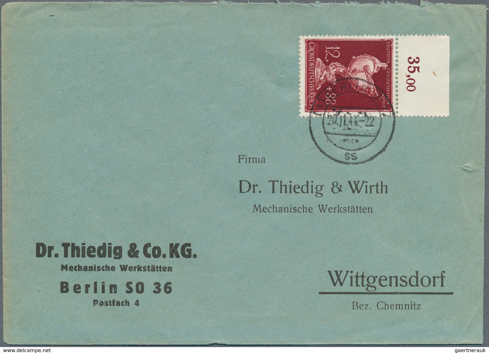30022 Deutsches Reich - 3. Reich: 1942/1945, Partie Von 16 Briefen Und Karten, Dabei Sondermarken EF Und M - Ongebruikt
