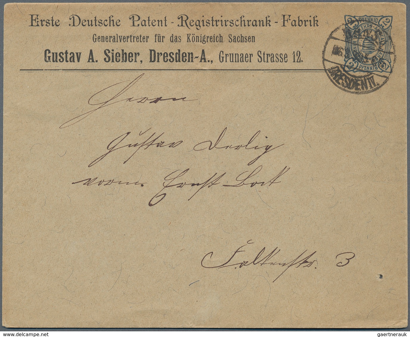 30028 Deutsches Reich - Privatpost (Stadtpost): 1886/1900, DRESDEN HANSA, gehaltvolle Sammlung mit ca.150