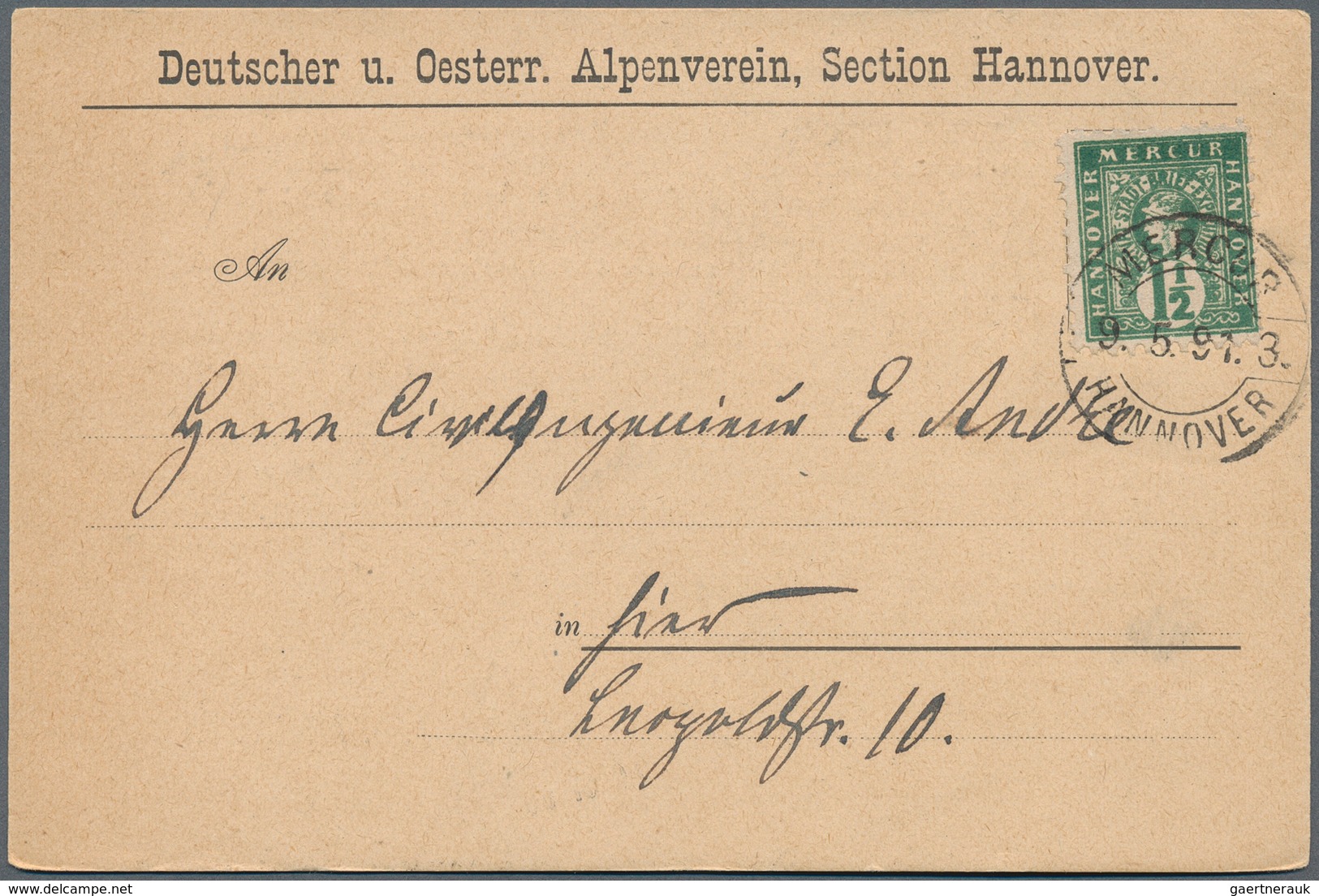 30029 Deutsches Reich - Privatpost (Stadtpost): 1886/1900, HANNOVER MERCUR PRIVATPOST, Gehaltvolle Sammlun - Private & Lokale Post