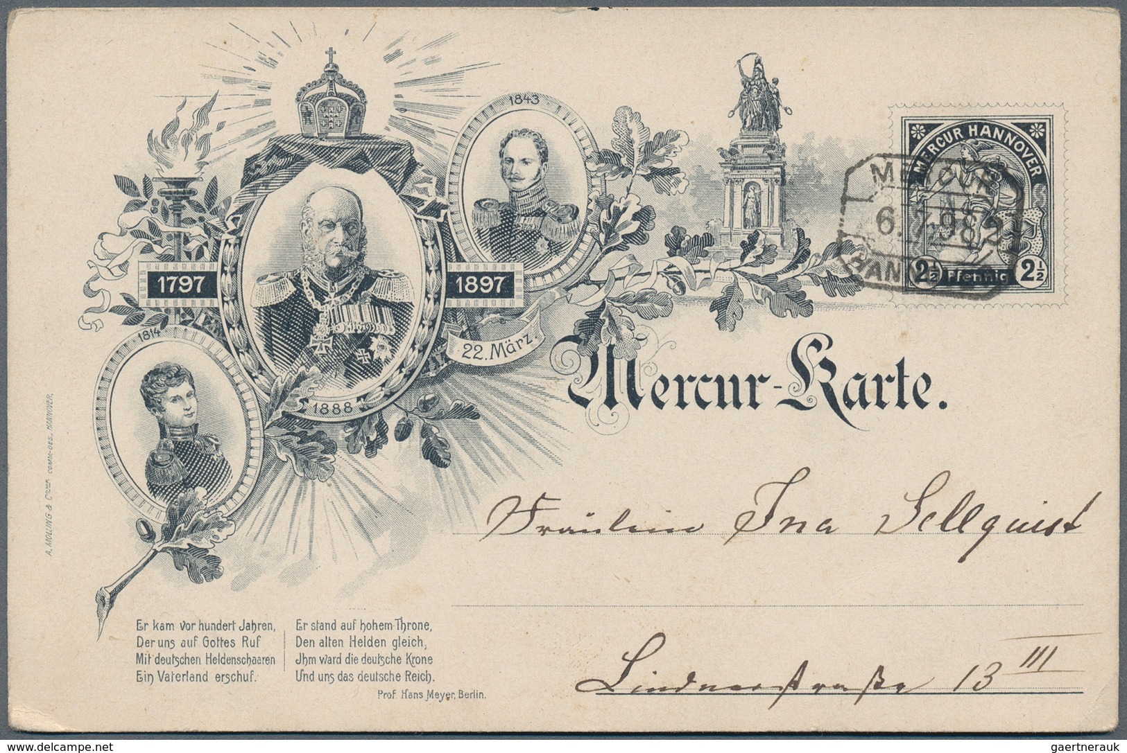 30029 Deutsches Reich - Privatpost (Stadtpost): 1886/1900, HANNOVER MERCUR PRIVATPOST, gehaltvolle Sammlun