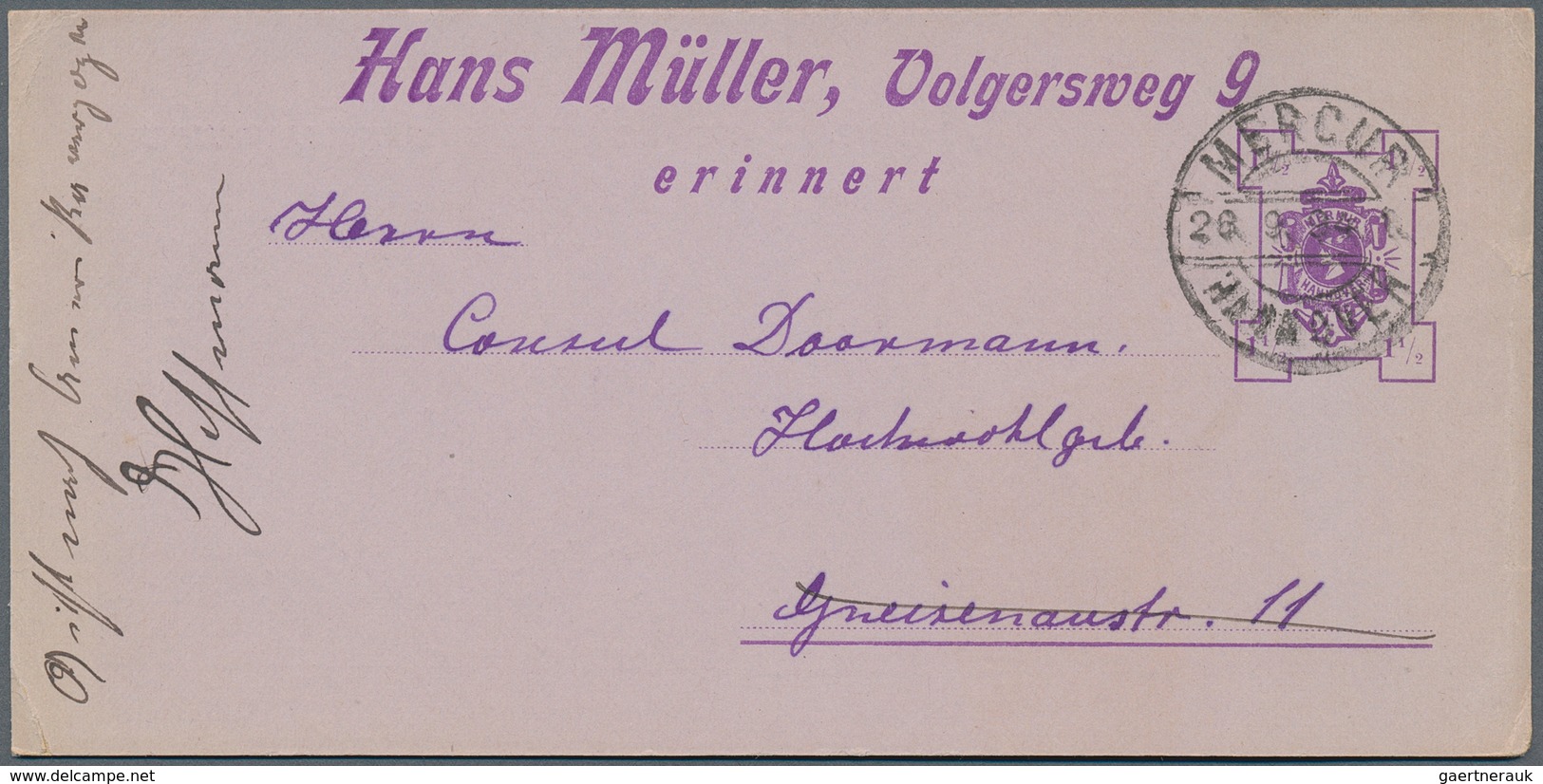 30029 Deutsches Reich - Privatpost (Stadtpost): 1886/1900, HANNOVER MERCUR PRIVATPOST, gehaltvolle Sammlun