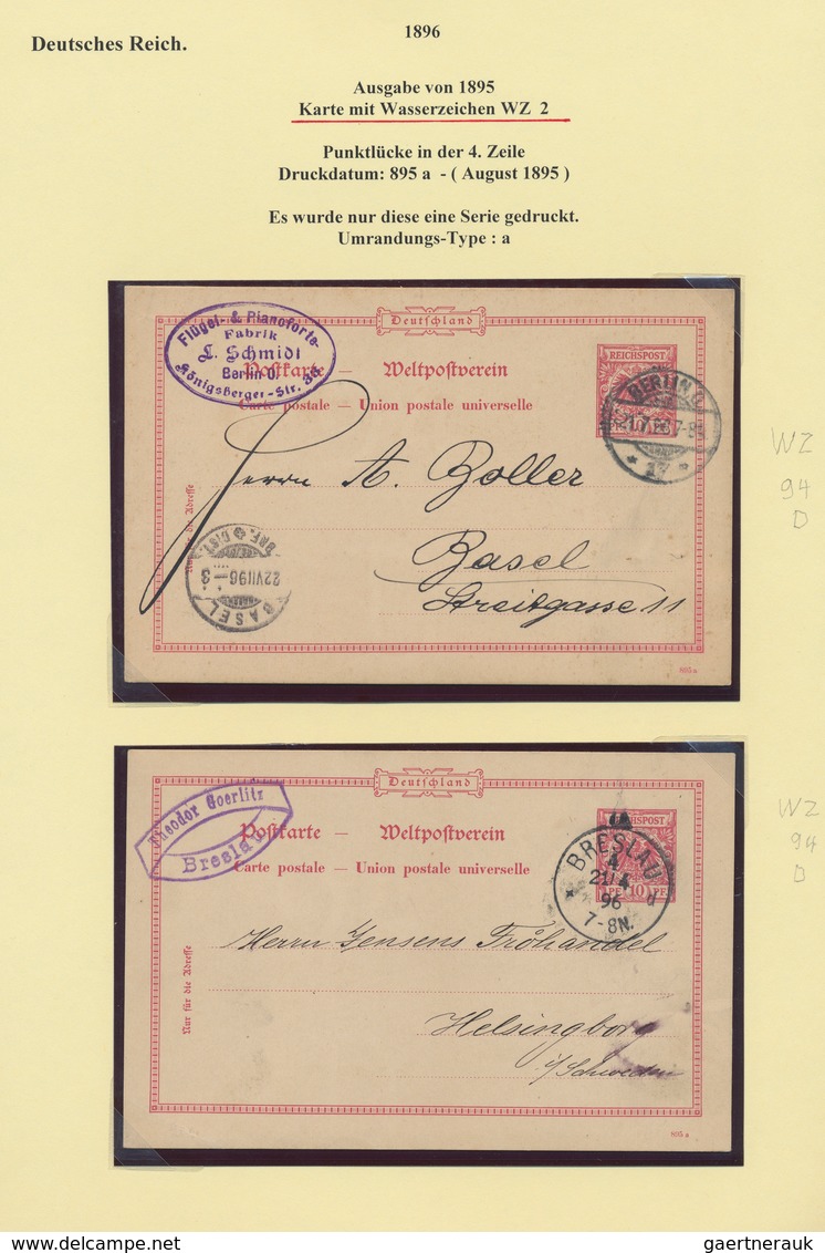 30030 Deutsches Reich - Ganzsachen: 1889/1900, Attraktive Und Gehaltvolle Spezialsammlung Mit Ca.70 Krone/ - Andere & Zonder Classificatie