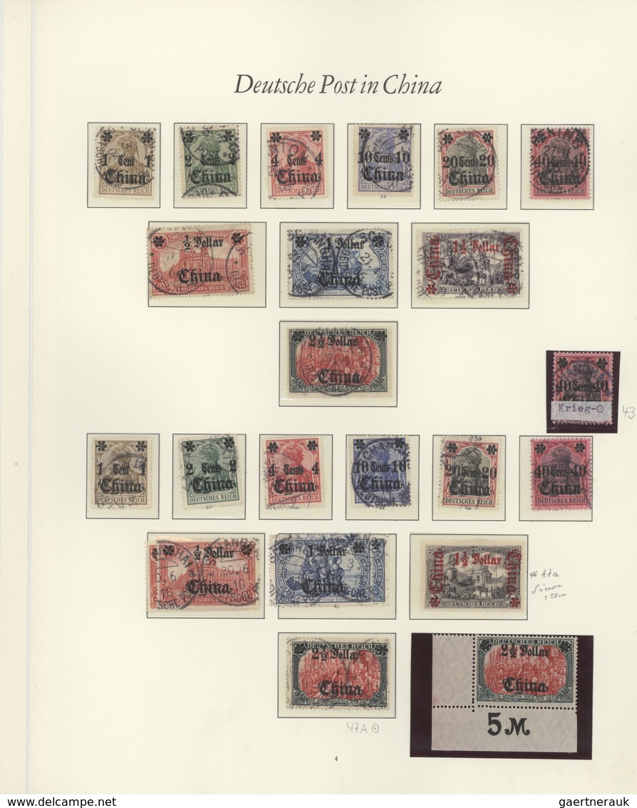 30033 Deutsche Auslandspostämter + Kolonien: 1898/1910 ca., gut bestückte saubere Sammlung mit vielen komp