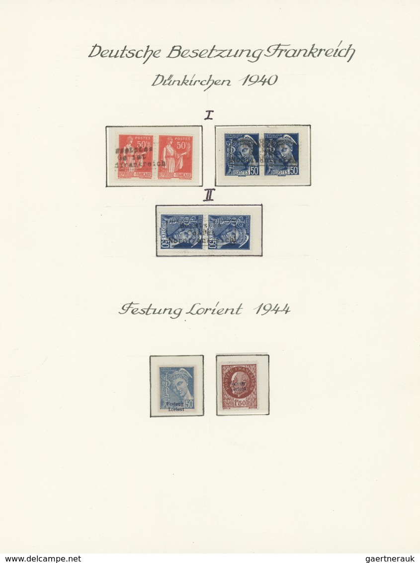 30041 Deutsche Besetzung II. WK: 1940/1945, Attraktive Sammlung Im Klemmbinder, Dabei Dt.Besetzung Elsaß, - Besetzungen 1938-45