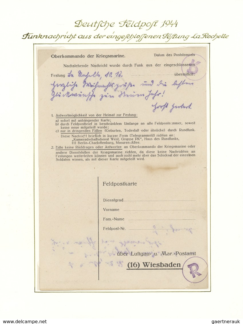 30057 Feldpostmarken: 1942/1945, Gehaltvolle Sammlung Auf Selbstgestalteten Blättern, Dabei Inselpost Mi.7 - Sonstige & Ohne Zuordnung