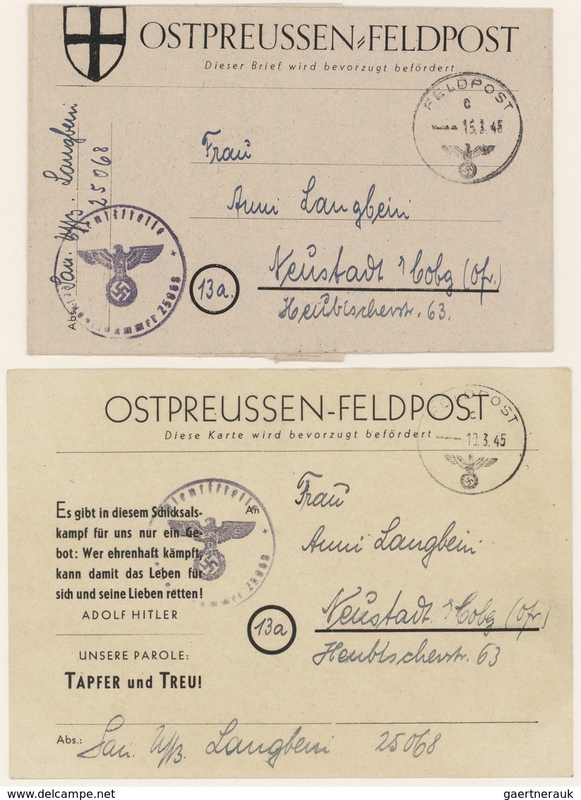 30057 Feldpostmarken: 1942/1945, Gehaltvolle Sammlung Auf Selbstgestalteten Blättern, Dabei Inselpost Mi.7 - Sonstige & Ohne Zuordnung