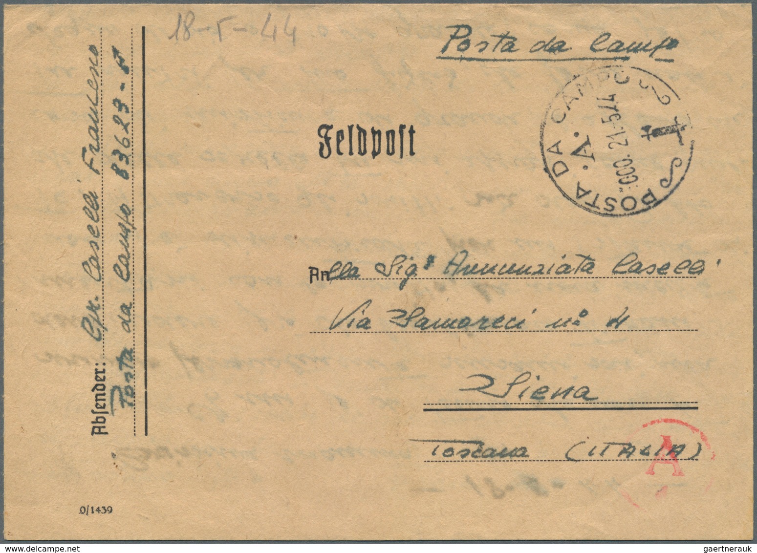 30061 Feldpost 2. Weltkrieg: 1940/1944, Posten Mit Ca.100 Belegen, Dabei U.a. Interessante Post Von Und Na - Andere & Zonder Classificatie