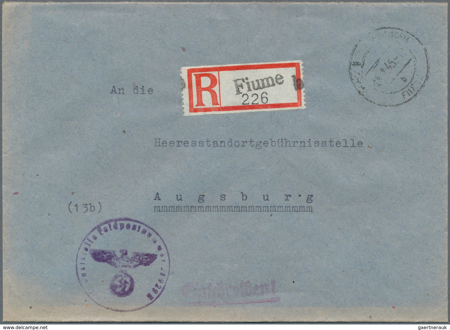 30062A Feldpost 2. Weltkrieg: 1942/1946, Interessante Partie Mit über 120 Belegen, Dabei Schwerpunkt Deutsc - Sonstige & Ohne Zuordnung