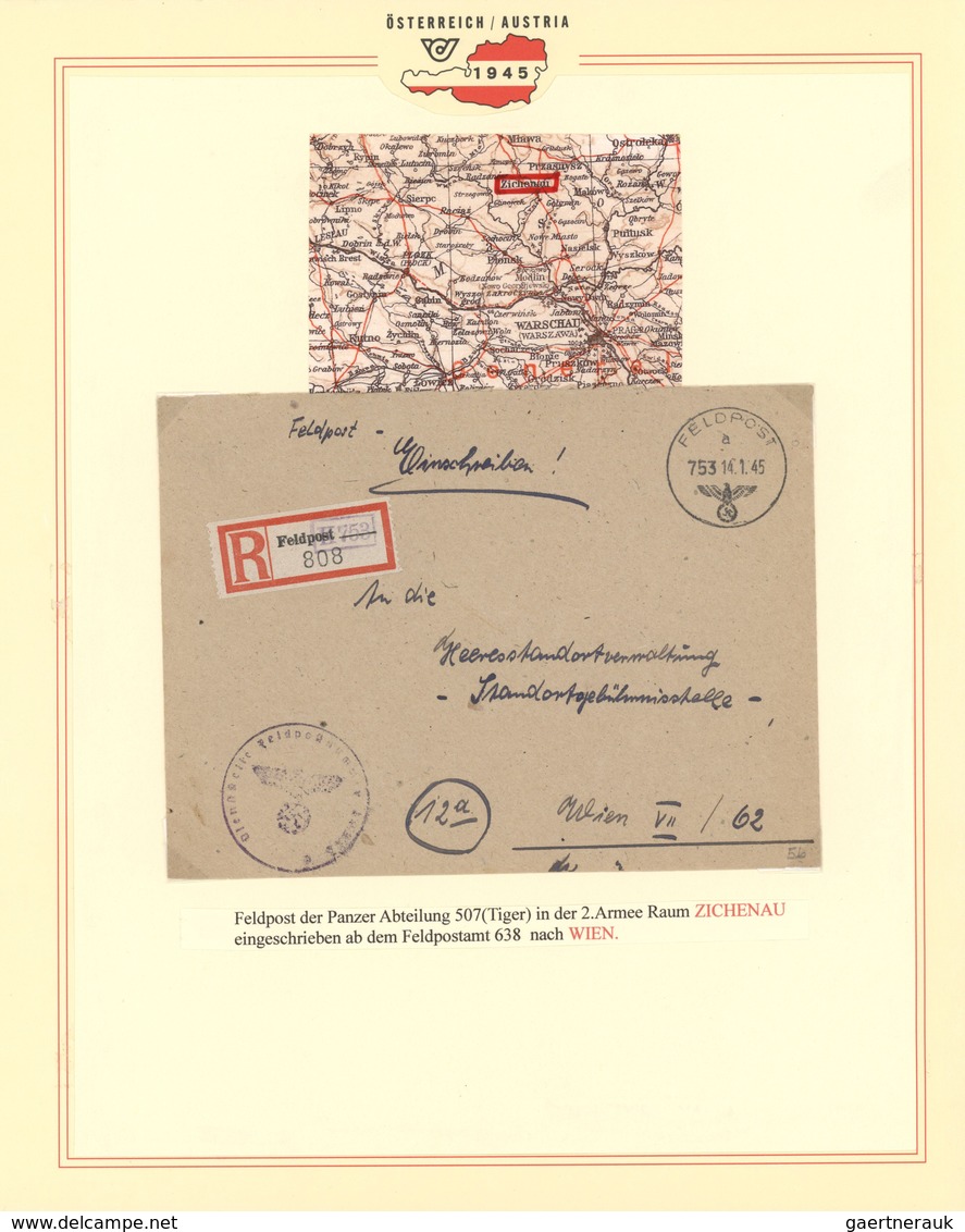 30063 Feldpost 2. Weltkrieg: 1944/1945, 19.12.-16.3., Ostpreußen, Sammlung Von Ca. 90 Wehrmacht-Feldpostbe - Sonstige & Ohne Zuordnung