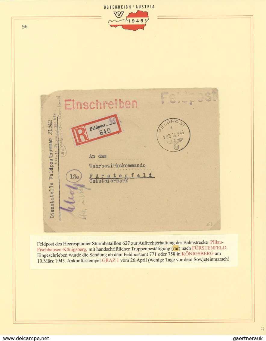 30063 Feldpost 2. Weltkrieg: 1944/1945, 19.12.-16.3., Ostpreußen, Sammlung Von Ca. 90 Wehrmacht-Feldpostbe - Sonstige & Ohne Zuordnung