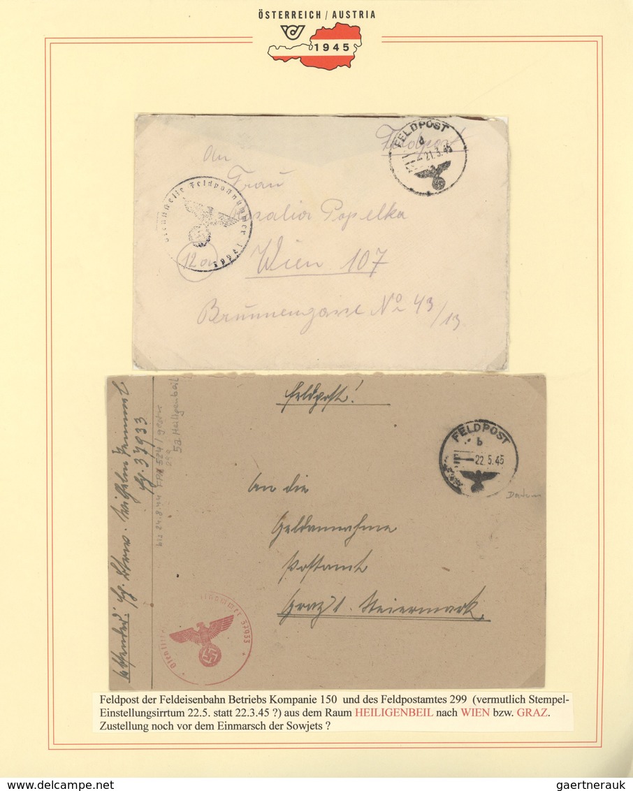 30063 Feldpost 2. Weltkrieg: 1944/1945, 19.12.-16.3., Ostpreußen, Sammlung von ca. 90 Wehrmacht-Feldpostbe