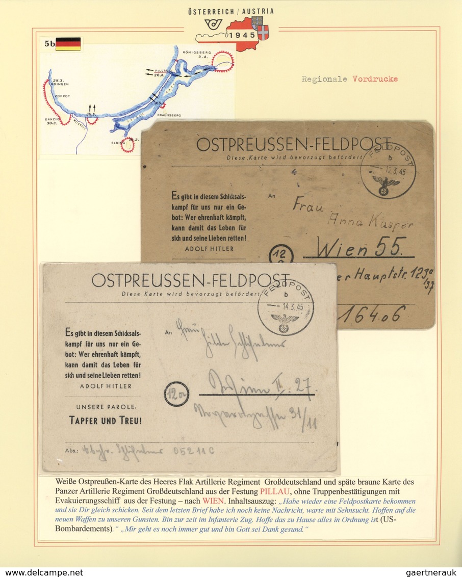 30063 Feldpost 2. Weltkrieg: 1944/1945, 19.12.-16.3., Ostpreußen, Sammlung von ca. 90 Wehrmacht-Feldpostbe