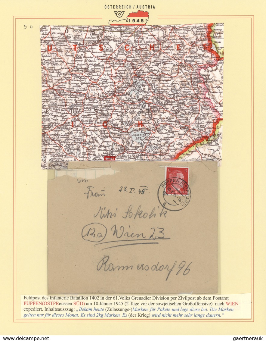 30063 Feldpost 2. Weltkrieg: 1944/1945, 19.12.-16.3., Ostpreußen, Sammlung von ca. 90 Wehrmacht-Feldpostbe