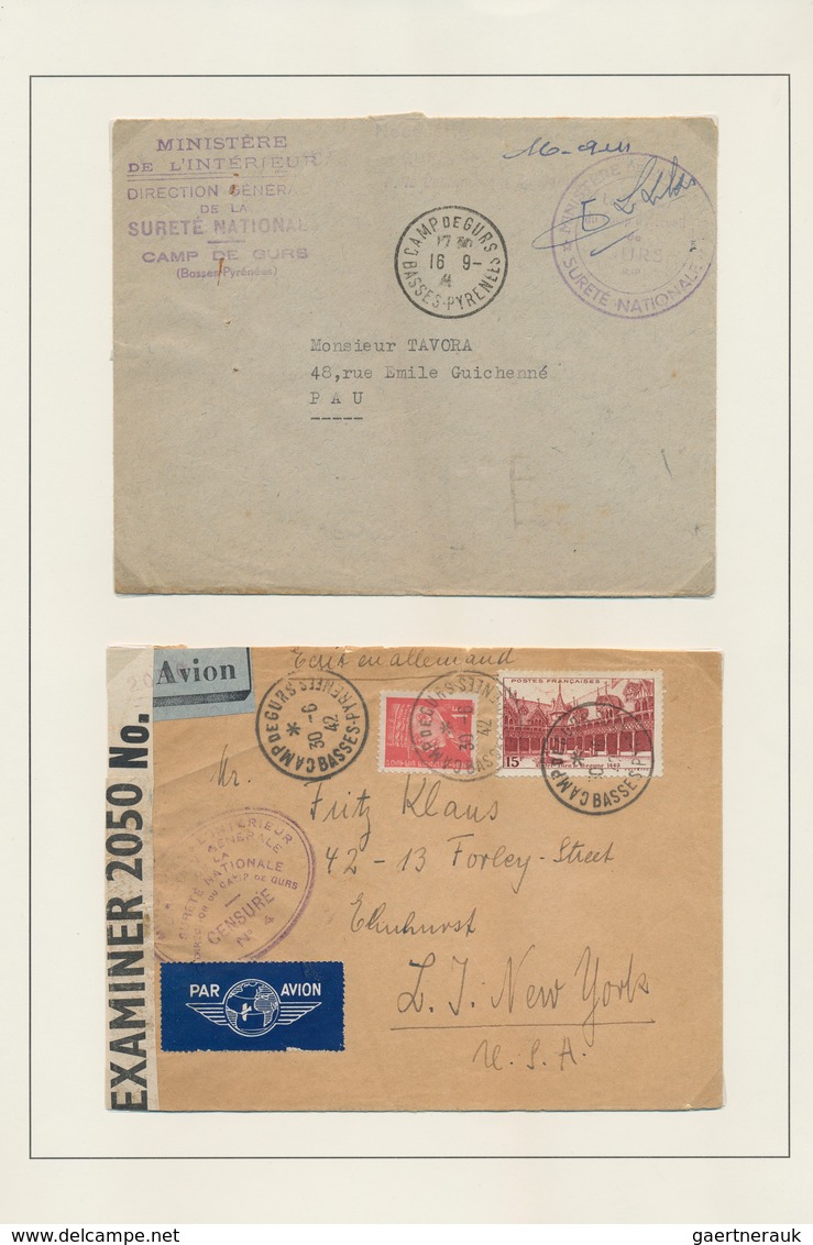 30070 KZ-Post: 1940/1944, Sammlung Mit KZ- Und Lagerpost, Dabei 5 Briefe Aus Den Konzentrationslagern Ausc - Brieven En Documenten
