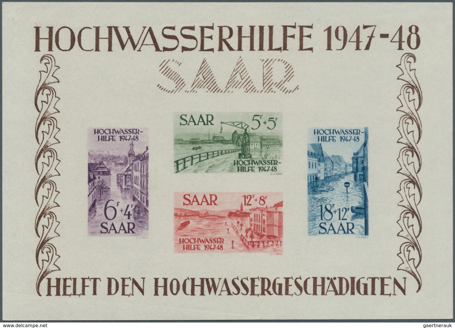 30074 Deutschland nach 1945: 1945/1959, saubere Sammlung auf Vordrucken, dabei Saar in den Hauptnummern ko