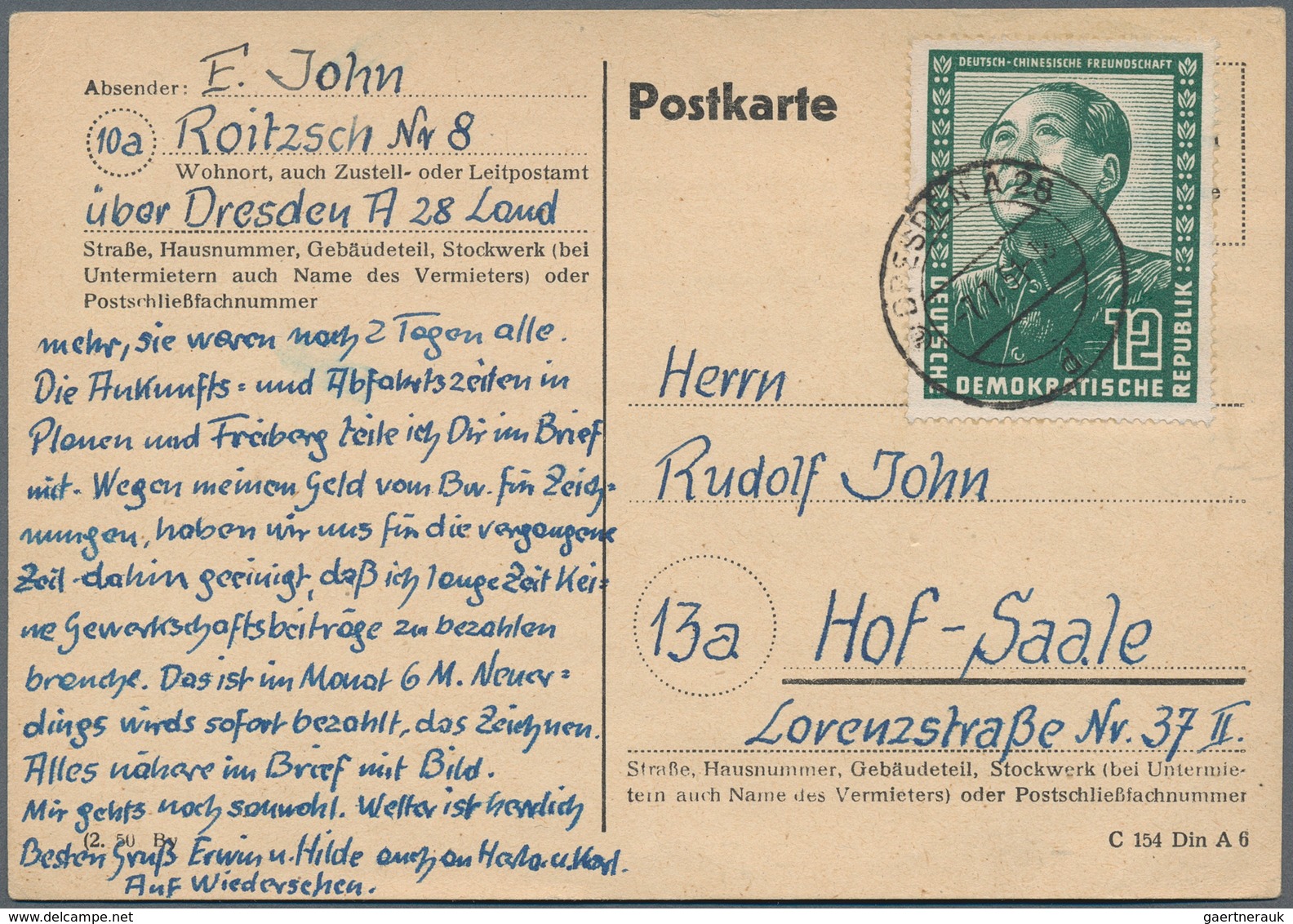 30083 Sowjetische Zone Und DDR: 1948/1952 Ca., Posten Mit Ca. 70 Belegen Mit SBZ Maschinenaufdrucken, Dabe - Verzamelingen