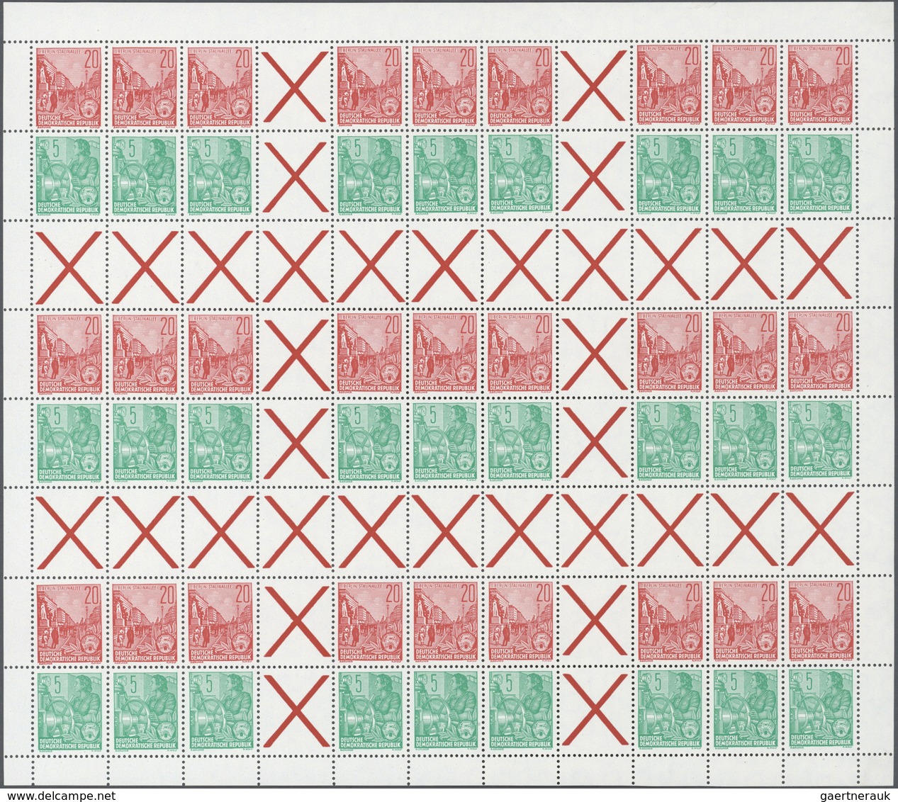 30090 DDR - Markenheftchenbogen: 1955/1990. Posten MHB Von Mi.-Nr. 1 Bis 21 I, In Mengen Mehrfach, Vielfac - Markenheftchen