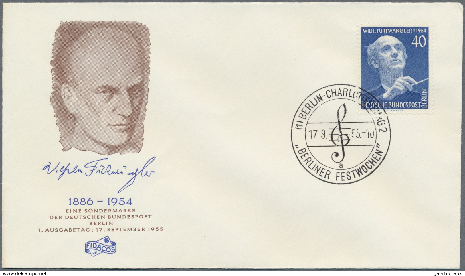 30094 Bundesrepublik Und Berlin: 1952/1958, Partie Mit Ca.20 Belegen, Zumeist Mittlere Bis Bessere FDC's, - Verzamelingen