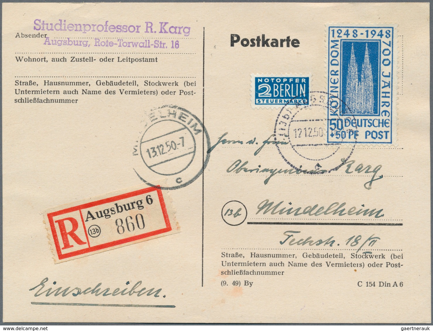 30107 Bizone: 1945/49, Sehr Interessanter Posten Mit Mehreren Hundert Belegen, Dabei Ca.100 Briefe Und Kar - Sonstige & Ohne Zuordnung