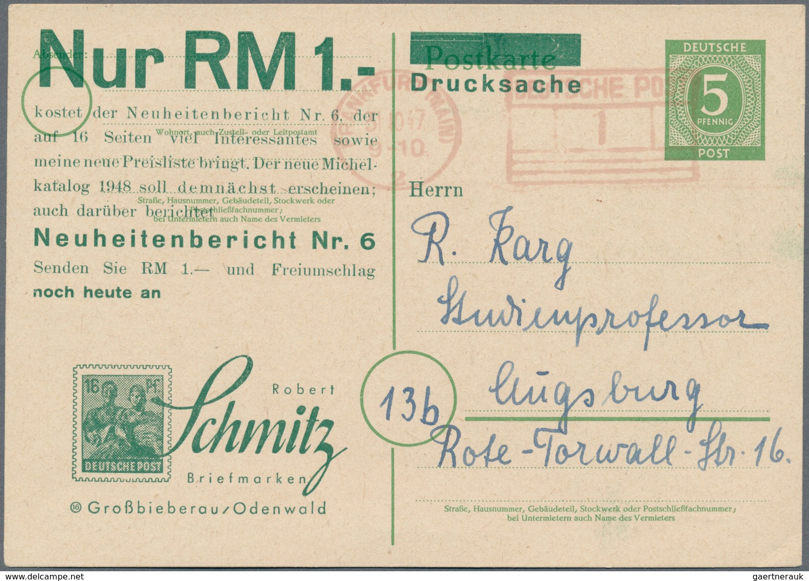 30107 Bizone: 1945/49, Sehr Interessanter Posten Mit Mehreren Hundert Belegen, Dabei Ca.100 Briefe Und Kar - Sonstige & Ohne Zuordnung