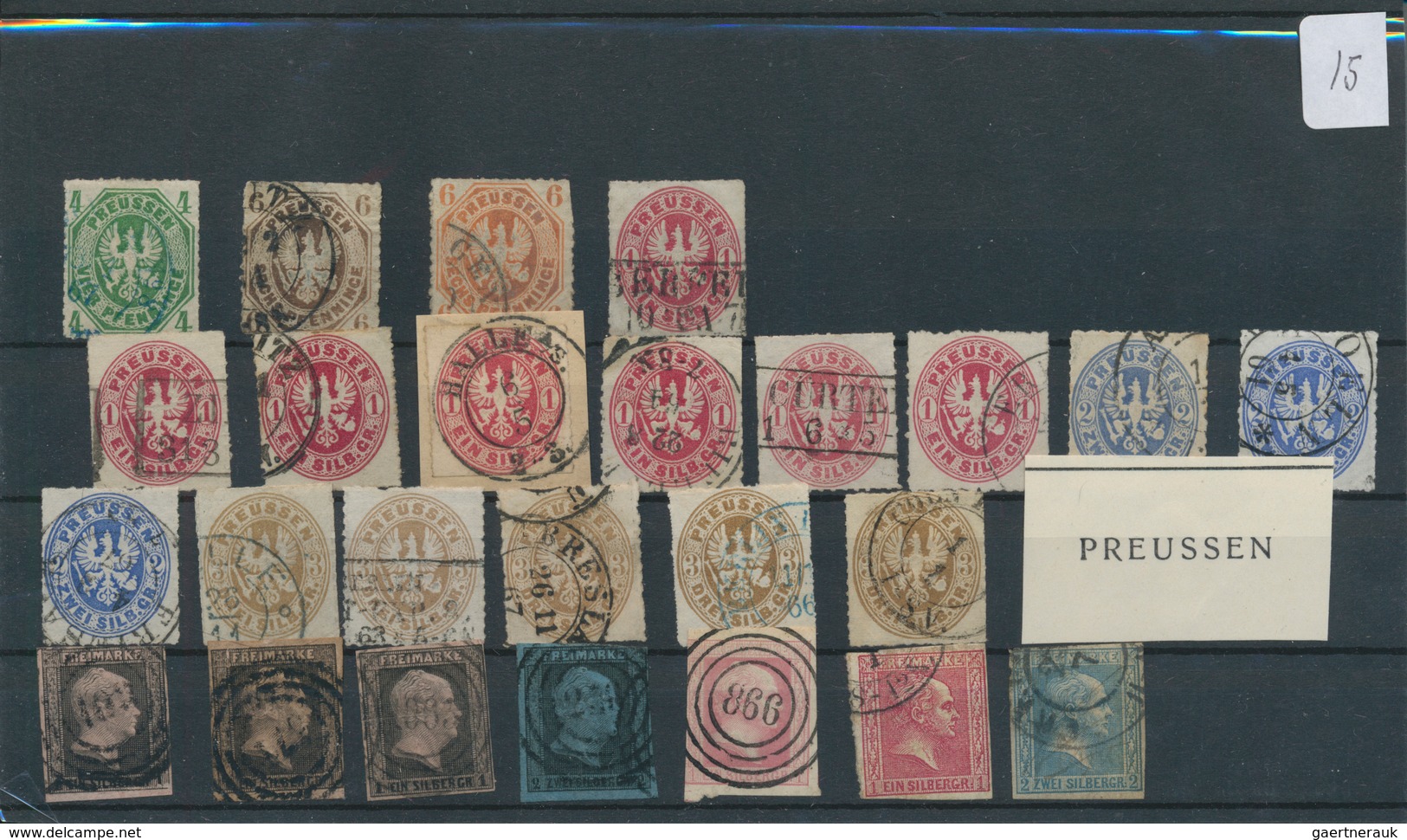 31005 Deutschland: 1850/1926, Nettes Steckkartenlot Ab Altdeutschland (unterschiedliche Erhaltung), Ferner - Collections