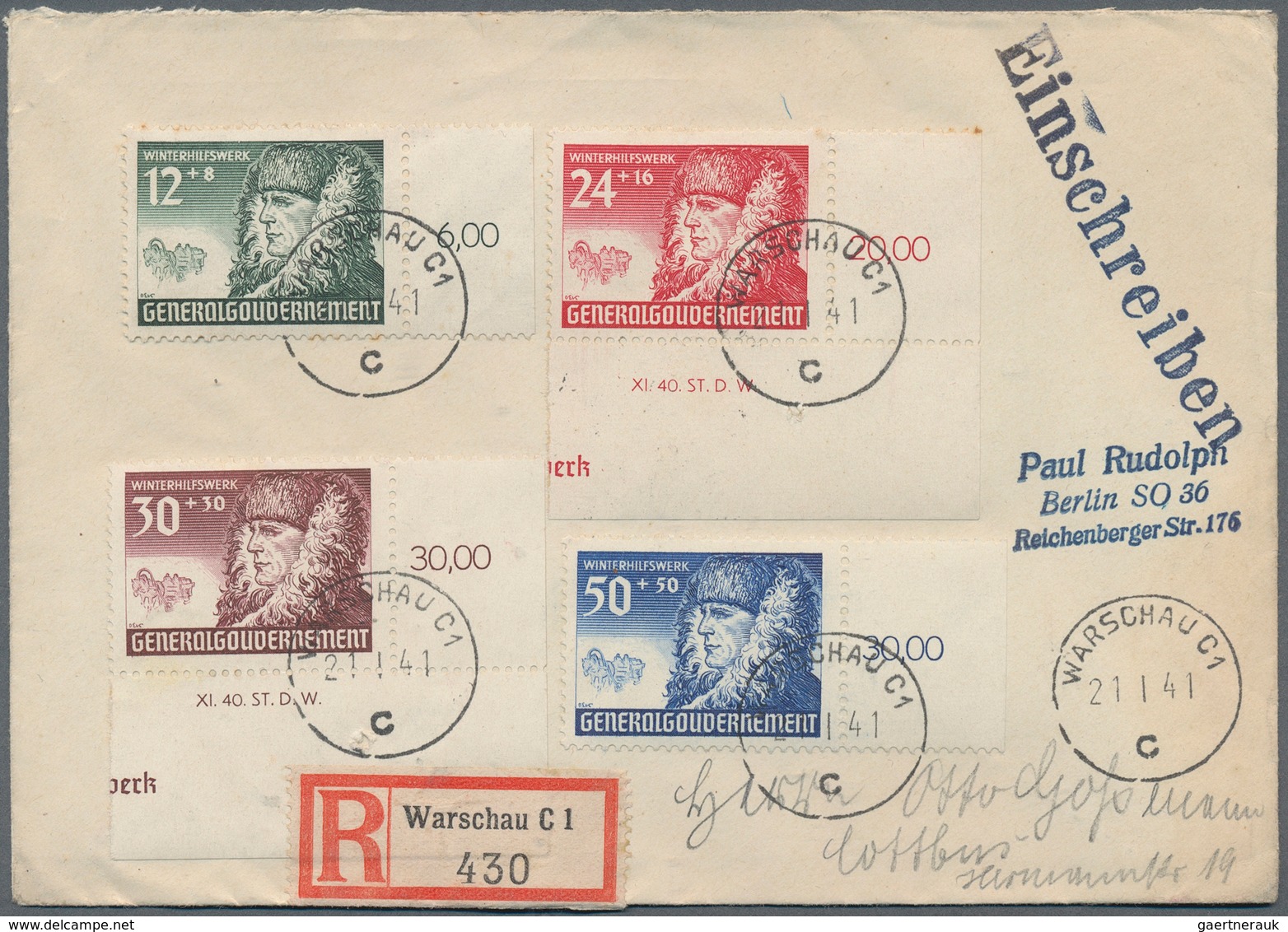 31007 Deutschland: 1850/1960 (ca.), vielseitiger Bestand von ca. 530 Briefen, Karten und Ganzsachen, dabei