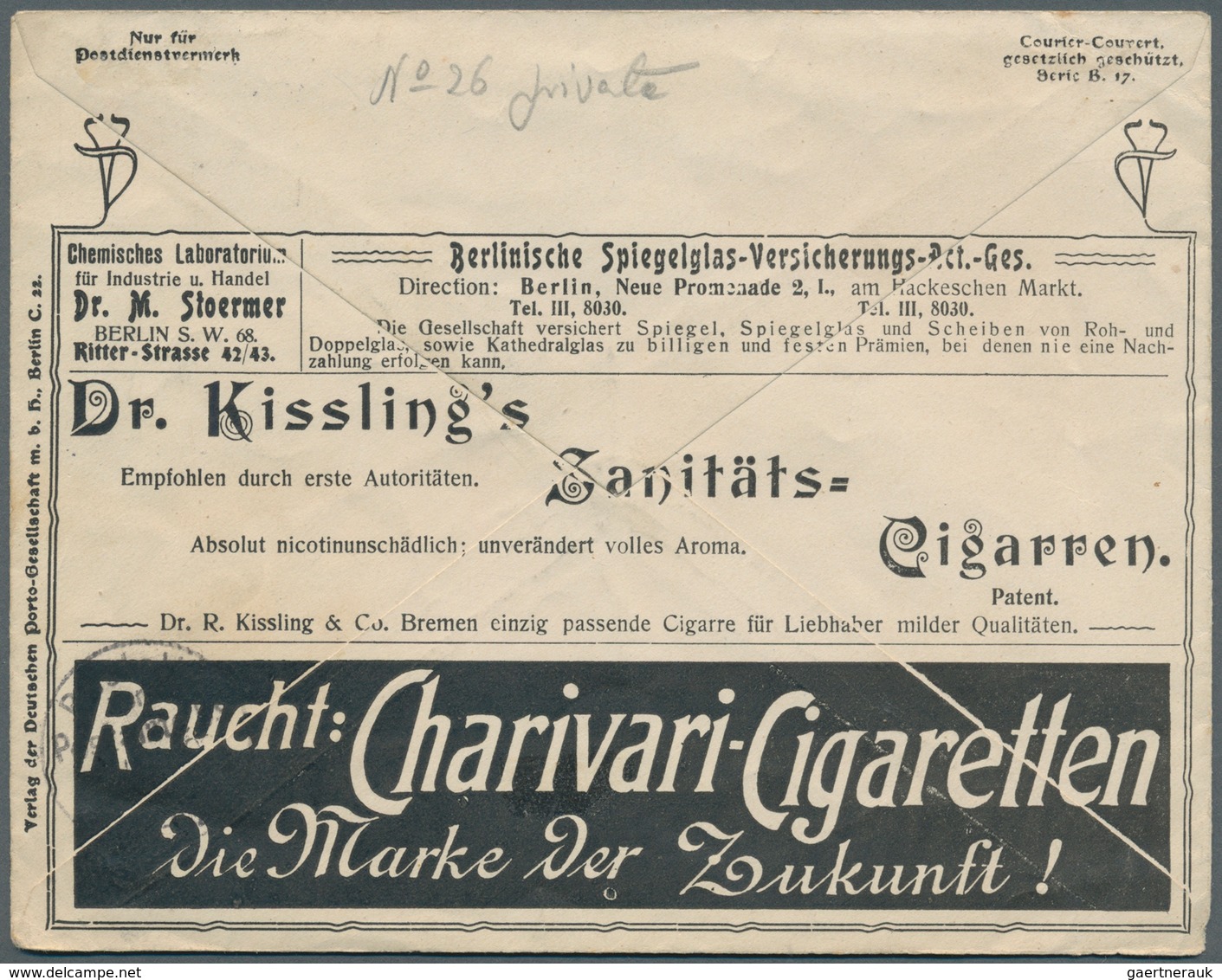 31028 Deutschland: 1864/1949, Lot von sechs besseren Belegen, dabei Altdeuschland, drei Privat-Ganzsachen
