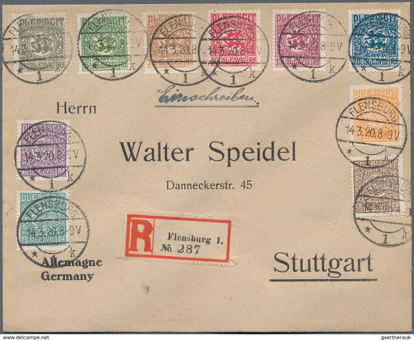 31032 Deutschland: 1870/1955, Belegeposten Mit Vielen Deutsches Reich Dienstpost Briefen, Welche Bereits V - Verzamelingen