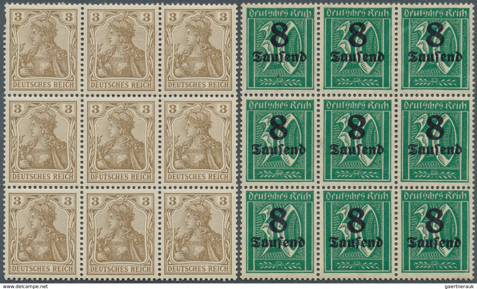 31039 Deutschland: 1872/1970 (ca.), Posten In Steckalben Und Auf Blättern Ab Den Brustschildausgaben über - Verzamelingen