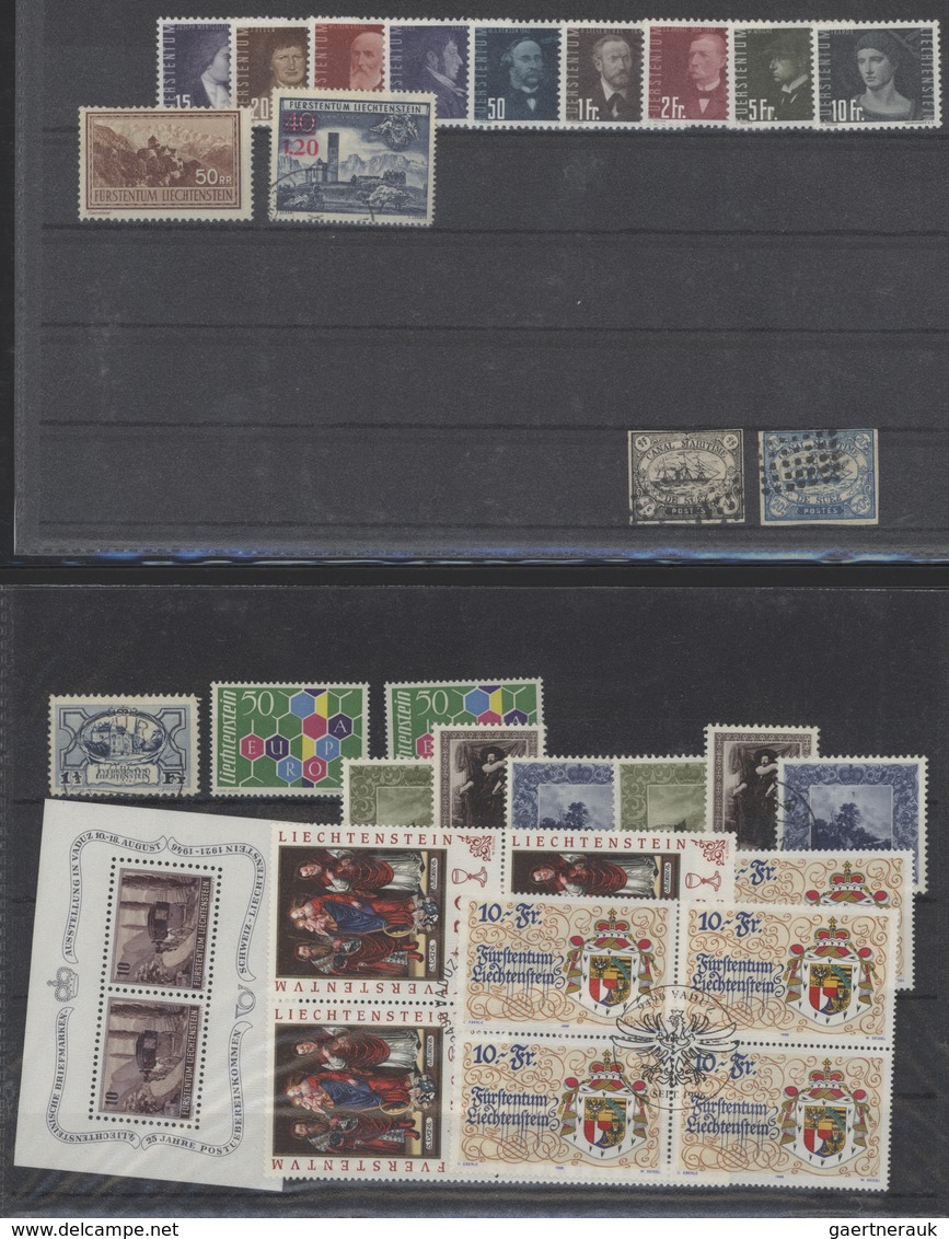 31046 Deutschland: 1875/1990 ca., wilde Partie mit über 50 Steckkarten deutschsprachigen Materials untersc