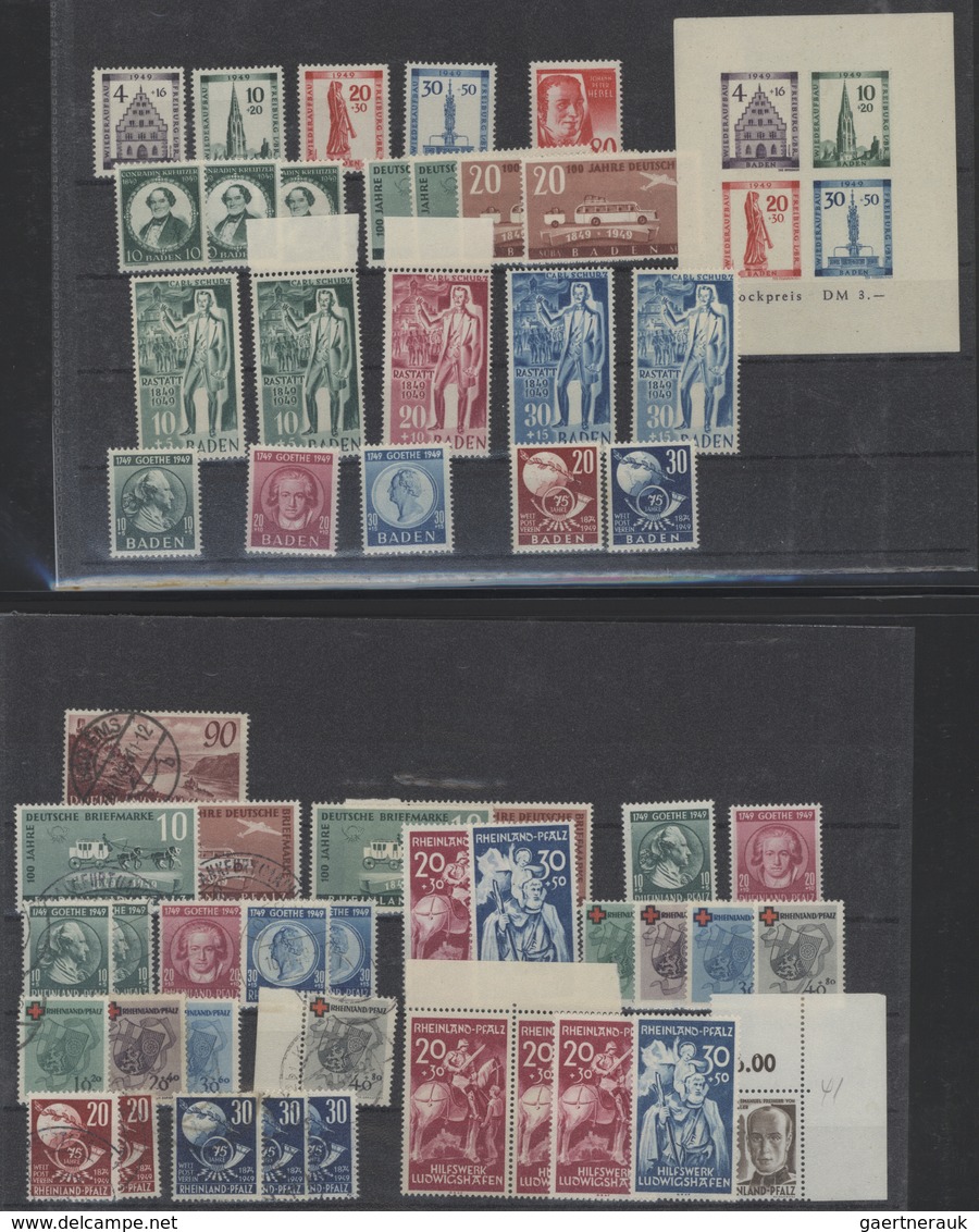 31046 Deutschland: 1875/1990 ca., wilde Partie mit über 50 Steckkarten deutschsprachigen Materials untersc