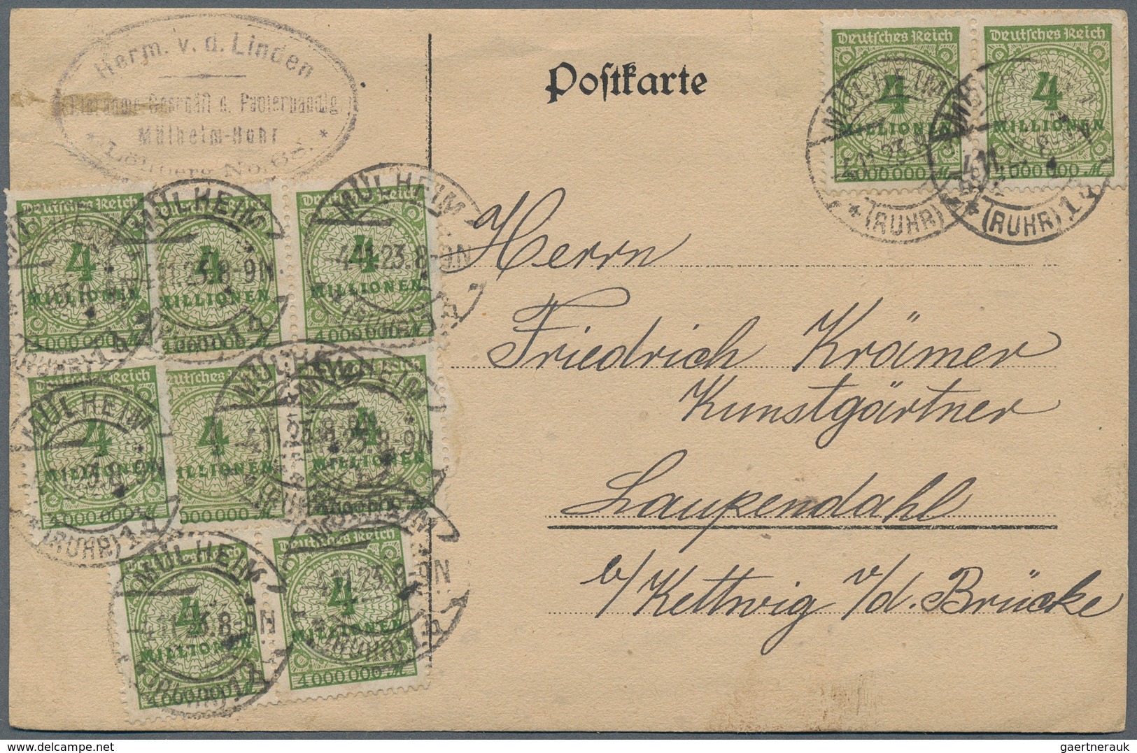 31068 Deutschland: 1910-1980, Vielseitiger Posten Mit über 400 Briefen Und Belegen, Schwerpunkt Vor 1960, - Sammlungen