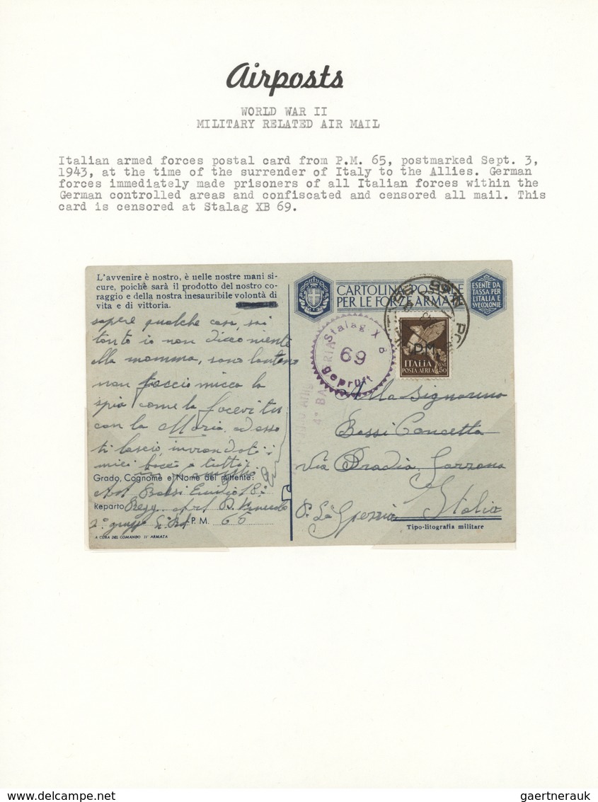 31093 Deutschland: 1942/45, Military Related Air Mail In WWII, Collection Mounted On Pages W. Franked Item - Verzamelingen