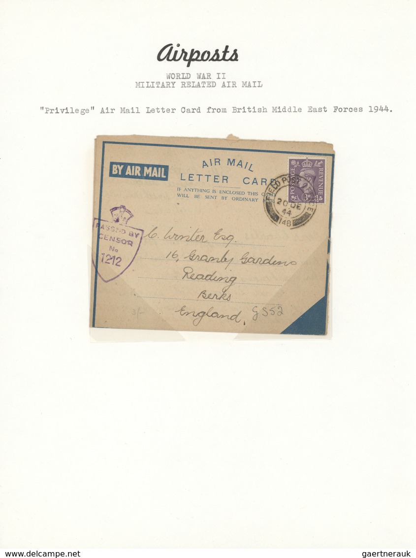 31093 Deutschland: 1942/45, Military Related Air Mail In WWII, Collection Mounted On Pages W. Franked Item - Verzamelingen