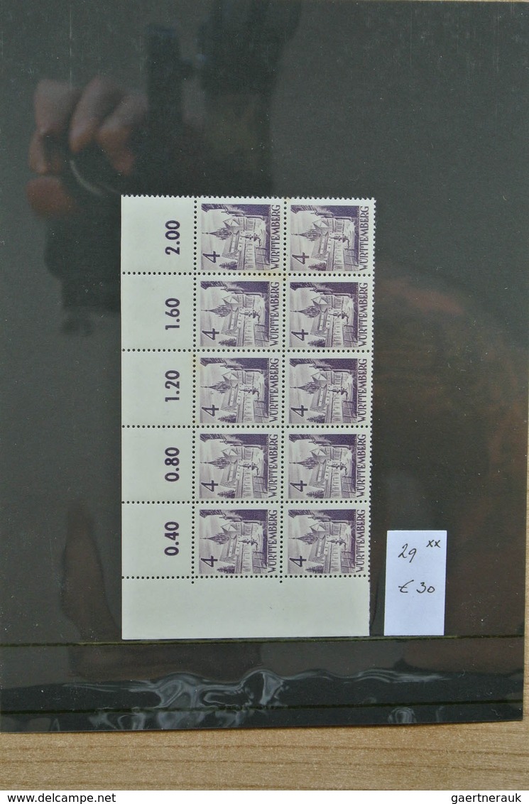 31105 Deutschland: Schachtel mit Steckkarten mit vielen besseren, postfrischen, ungebrauchten und gestempe