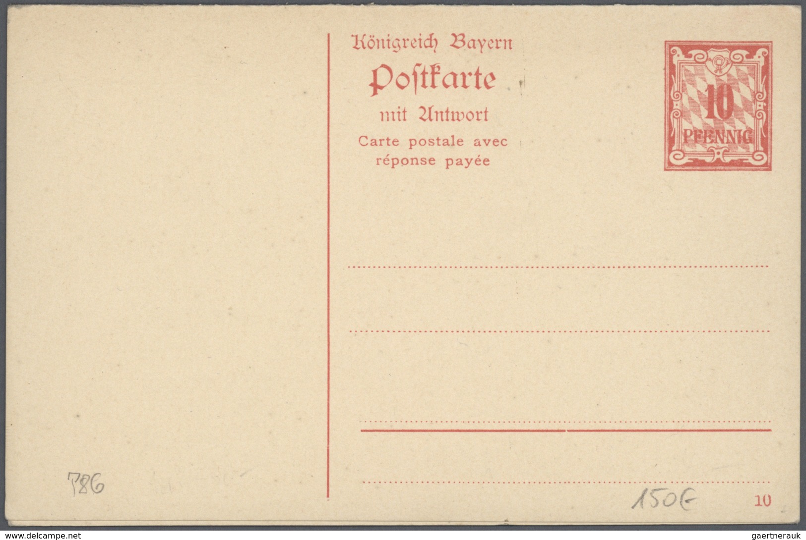 31109 Deutschland - Ganzsachen: 1873/1940 (ca). Sammlung von insgesamt 74 Postkarten, gebraucht oder ungeb
