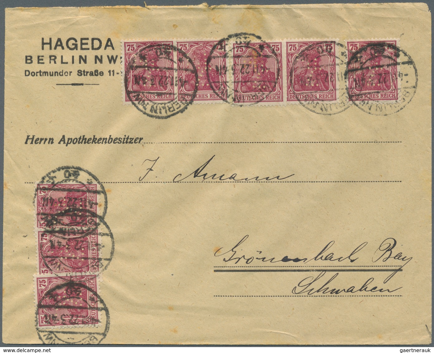 31125 Heimat: Bayern: 1914/1948, (BAD) GRÖNENBACH, Vielseitige Partie Von Ca. 106 Briefen/Karten (ca. 34 V - Andere & Zonder Classificatie