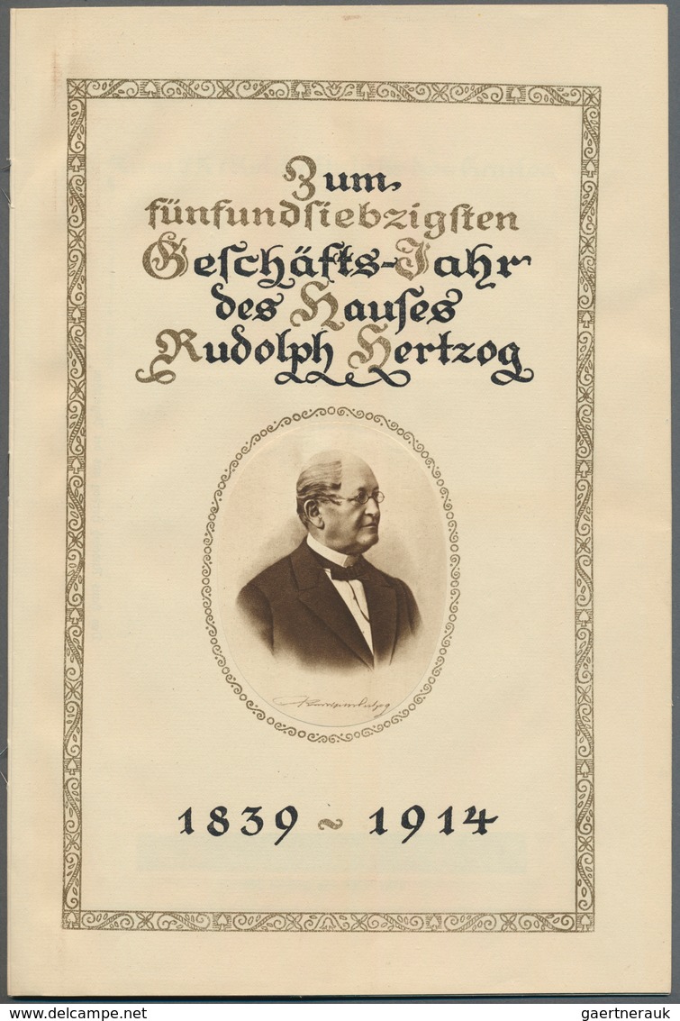 31127 Heimat: Berlin: 1839-1914, Festschrift Zum 75 Jährigen Firmenjubiläum Der Firma "Rudol Herzog - Berl - Autres & Non Classés