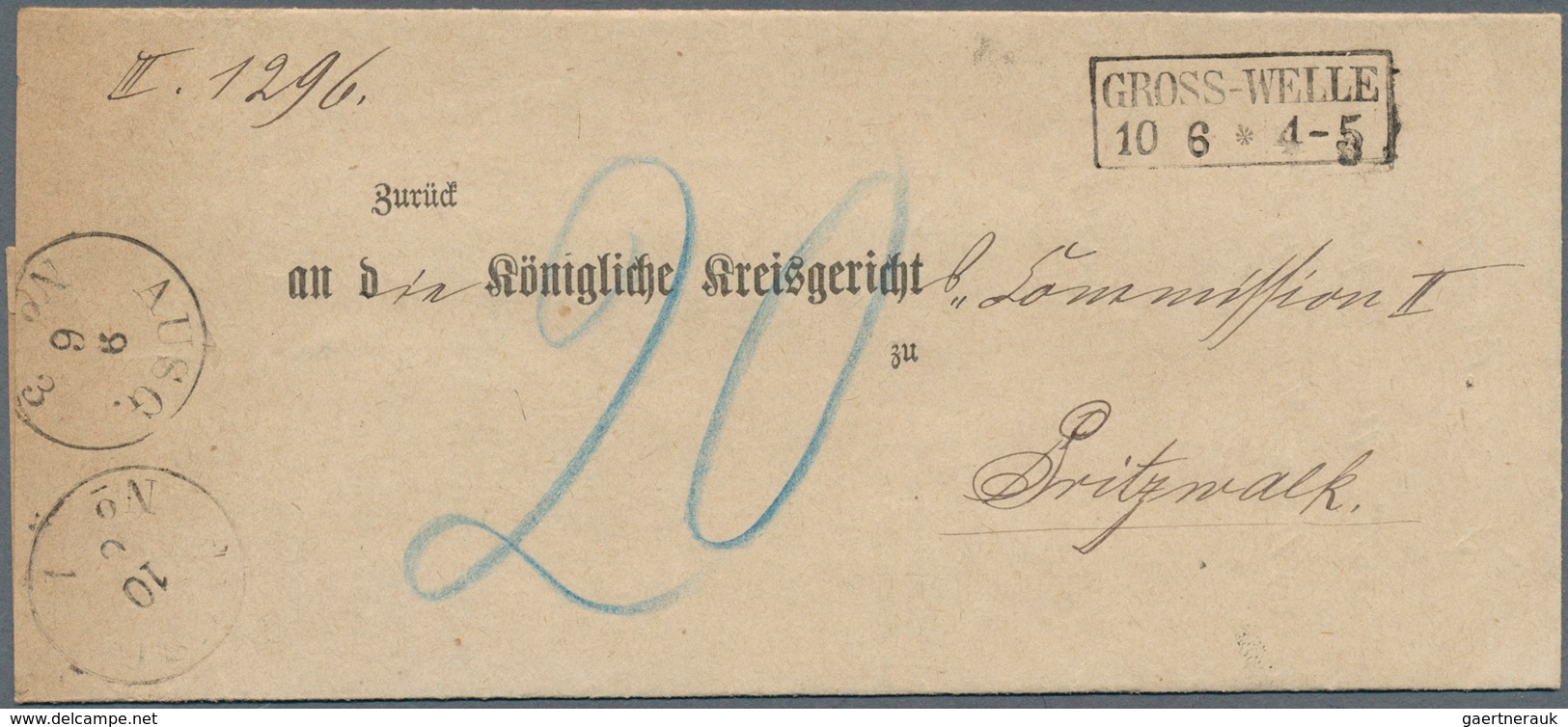 31128 Heimat: Brandenburg: PRIGNITZ (Priegnitz, Vormark), 1844/1952 (ca.), Interessante Sammlung Von Geric - Andere & Zonder Classificatie