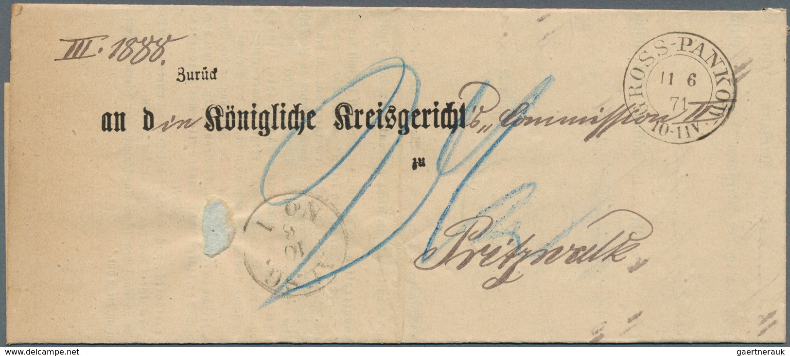 31128 Heimat: Brandenburg: PRIGNITZ (Priegnitz, Vormark), 1844/1952 (ca.), Interessante Sammlung Von Geric - Sonstige & Ohne Zuordnung