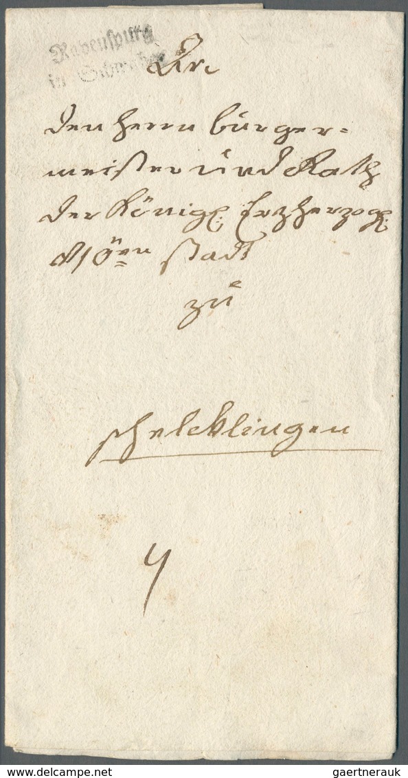 31135 Altdeutschland - Vorphila: 1744/1865 (ca.), Interessanter Posten Vorphila-Briefe Ab Botenpost Inkl. - [Voorlopers