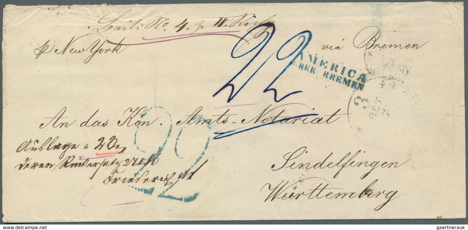 31135 Altdeutschland - Vorphila: 1744/1865 (ca.), Interessanter Posten Vorphila-Briefe Ab Botenpost Inkl. - [Voorlopers