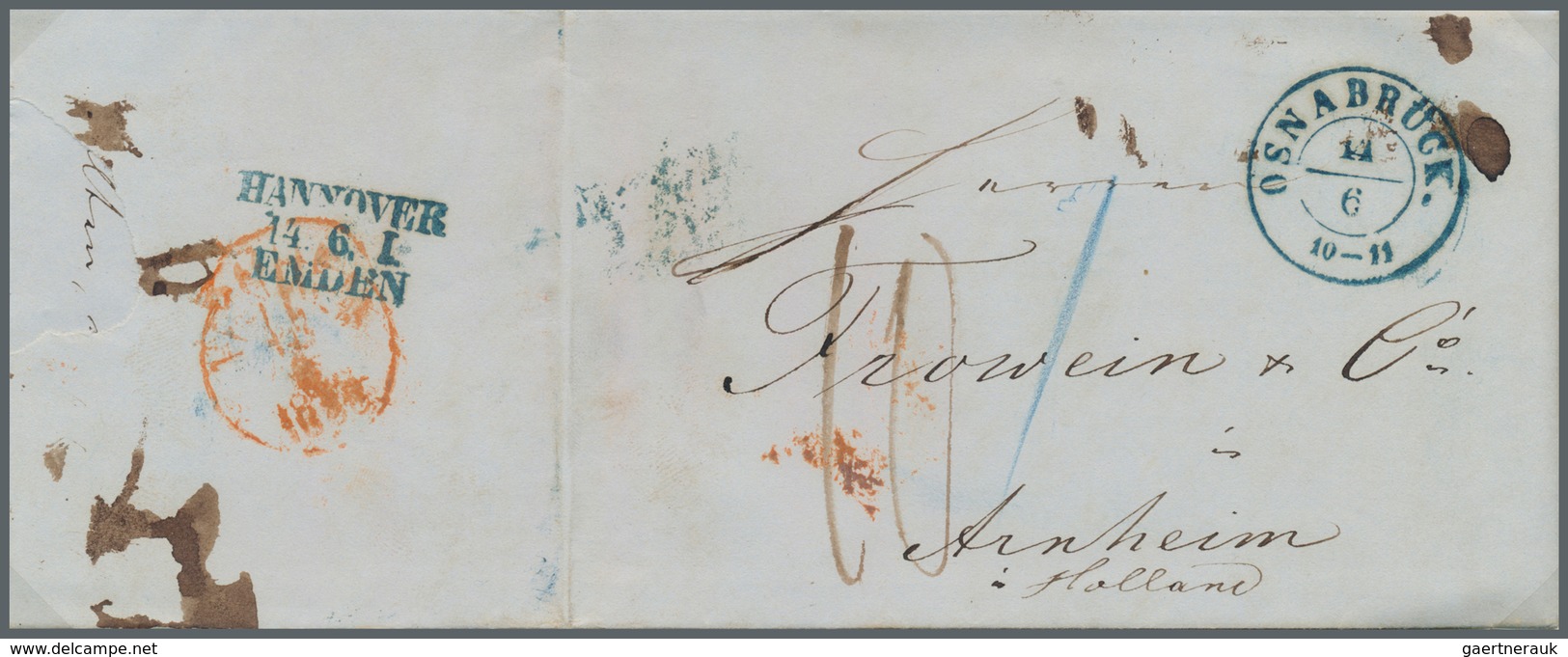 31139 Altdeutschland: 1803/1863, Ca. 75 Unfrankierte Briefe Aus Vielen Altdeutschen Staaten Nach Holland G - Verzamelingen