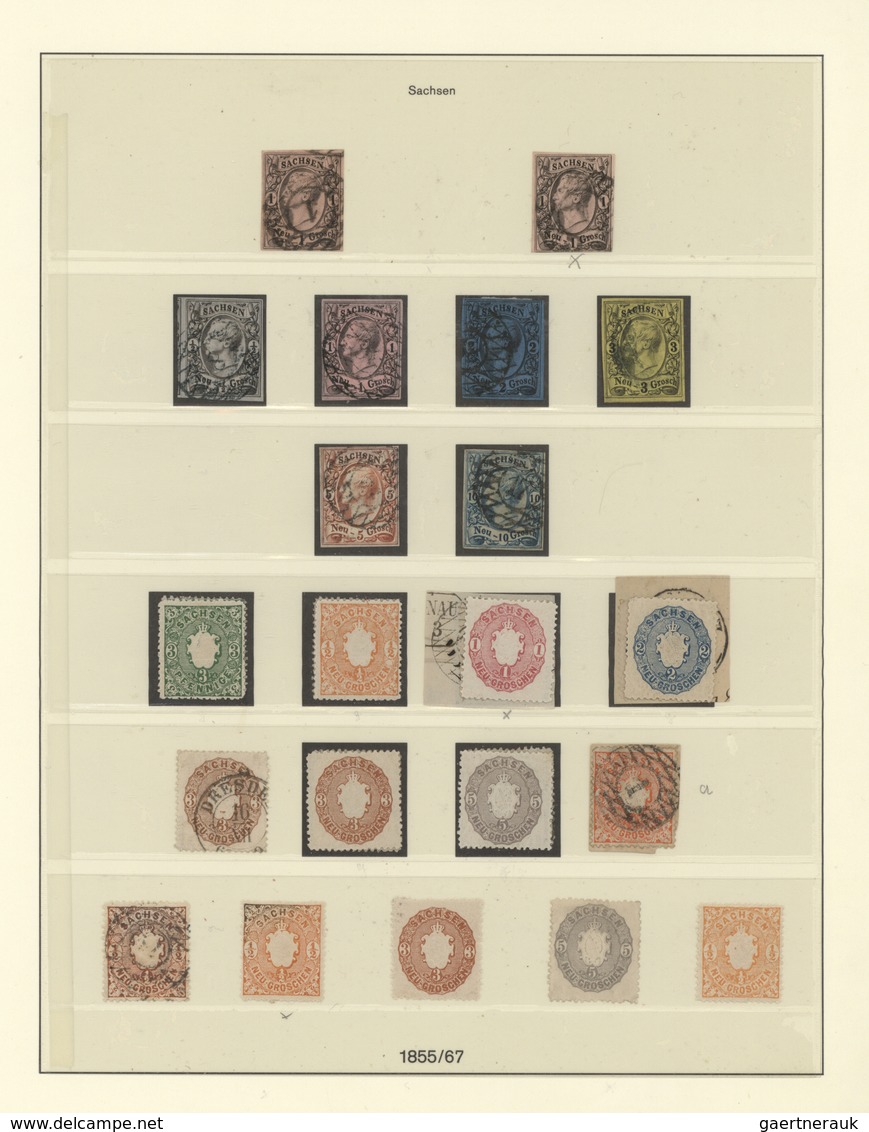 31142 Altdeutschland: 1849/1867, Sammlung In Zwei Lindner-Ringbindern, Alles Sehr Gehaltvoll Und Teils Spe - Verzamelingen