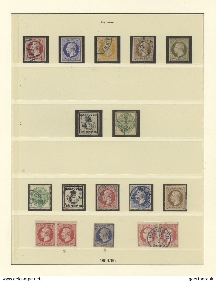 31142 Altdeutschland: 1849/1867, Sammlung in zwei Lindner-Ringbindern, alles sehr gehaltvoll und teils spe