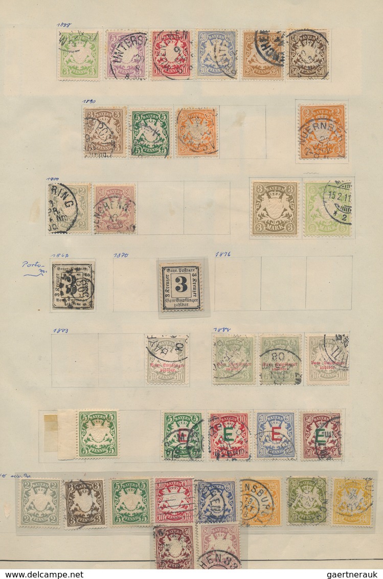 31146 Altdeutschland: 1850/1920, Meist Gestempelte Sammlung Auf Selbestgestalteten Albenblättern, Etwas Un - Verzamelingen